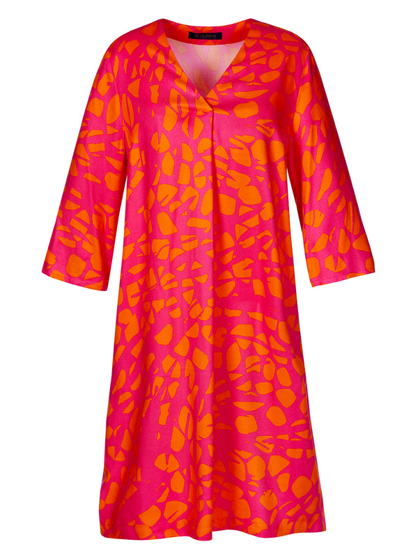 Kleid Alva, Pink Animal Print