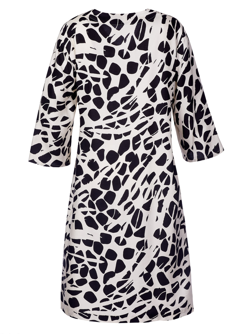 Kleid Alva, Schwarz Animal Print